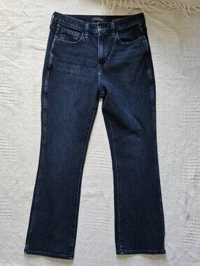 Banana Republic Premium Denim High-Rise Crop Boot Jean Dark Wash Size 28